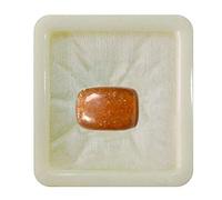 55Carat Natural Sunstone Calibrated Loose Gemstone Rectangle Cushion Shape Cabochon Chakra Healing Birthstone Libra Zodiac Astronomy and Astrology Sign Jewelry Making Gemstone 6 Carat