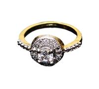 55Carat Polki Ring Round Cubic Zircon White Intricately Handcrafted in Gold Plated Stylish Jewellery for Girls Ladies Women MNR 75-White