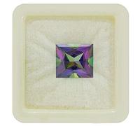 55CaratNatural Mystic Quartz Loose Gemstone Square Shape Leo Zodiac Astronomy and Astrology Sign Singh Rashi Upratan Jupiter April Birthstone Astrology Jewelry Making 5 Carat