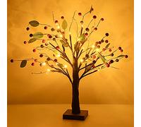 55cm/1.8ft LED Tree Branches Lights Tabletop Bonsai Tree Lamp Warm White Battery Operated Adjustable Branches Christmas Thanksgiving Decor Home Party Birthday Wedding Room