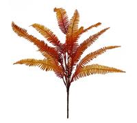 55cm Artificial Autumn Fern Bush Plant Leaf Green One Size