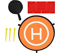 55CM Drone Landing Pad,Collapsible Helipad Dronepad Launch Mat,Waterproof Portable Foldable Helipad,Helicopter Landig Mat With Pegs,For Mini 4 Pro/Mini 4K/Mini 2 SE/Avata 2/Air 3/Mini 3 Pro,Kiuiom