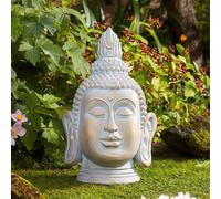 55cm Gold Effect Buddha Head Garden Statue Marco Paul Gold One Size