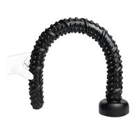 55cm Long Anal Plug with Spiral Texture and Suction Cup Base - Flexible Prostate Plug for Adults, Textured Butt Plug with Suction Base for Smooth Surfaces and Hands-Free Play