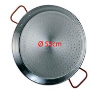 Garcima La Ideal Polished Steel Paella Pan 55cm
