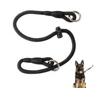 55cm Slip Lead & Slip Collar for Dogs, Premium Nylon Rope Training Collar for Dogs - No Pull P-Collar Design with Movable Limiter for Small to Medium Dogs, Adjustable Dog Training Collar
