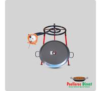 Vaello La Valenciana Polished Steel Valencian Paella Pan, 55 cm