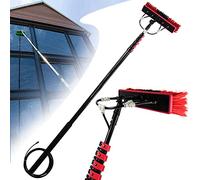 55cm Water Brush Kit for Telescopic Pole, Outdoor Window Cleaner, 12ft/3.6m Extendable Brush Head for Efficient Cleaning and Streak-Free Shine