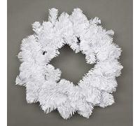 55cm White Christmas Wreath Alaskan Pine for Fireplaces Home Wall Door Stair Artificial Xmas Tree Garden Yard Decorations