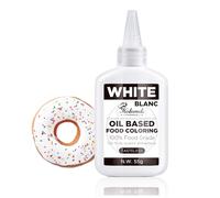 55g Oil Based Food Coloring Liquid - Vibrant White, Baking Essential, Fat Soluble Food Grade & Flavorless, Concentrated Food Colour for Cakes, DIY Baking, Chocolate, Candy Melts, Fondant, Cookies