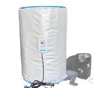 55Gal(200L) Drum Heater, Drum Heating Blanket, 0-120℃(32-248°F) Adjustable Oil Bucket Warmer, Gas Cylinder Warmer, Insulated Pail Heater, for Propane Tanks, Honey Drum, Oil Barrel Silver