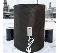 55Gal(200L) Drum Heater, Drum Heating Blanket, 0-120℃(32-248°F) Adjustable Oil Bucket Warmer, Gas Cylinder Warmer, Insulated Pail Heater, for Propane Tanks, Honey Drum, Oil Barrel Black
