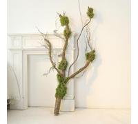 55inch Giant Rustic Bendable Artificial Tree Branches Moss Grape Vine Garland Faux Creepy Thick Tree Trunk Jungle Hanging Greenery Vine Curly Wood for Home Mantel Front Porch Wall Hanging Decoration