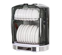 55L Tableware Cleaning & Drying Cupboard with Lighting - Kitchen Disinfection Cabinet - Ideal for Storing, Sterilizing Cups on Desktop - Vertical Design