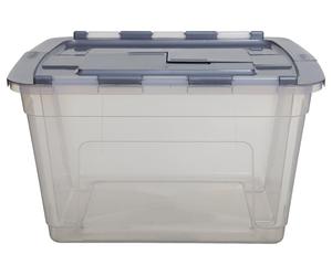 55L TOTE BOX WITH LID; S02041 (WHITEFURZE) Qty X 1