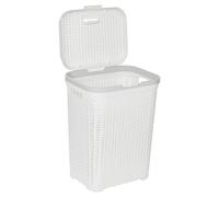 (55L White) 45/55L Plastic Rattan Laundry Clothes Bin Basket