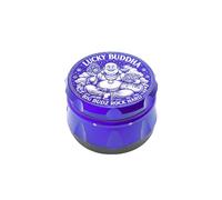 55mm 4 Piece Metal Herb Grinder | Lucky Buddha Premium Aluminium Grinder with Magnetic Lid, Sharp Diamond Teeth, Pollen Screen & Scraper | (Blue)