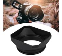 55mm/58mm Lens Shade, Rectangular Lens Hood Lightproof Camera Accessory with Rectangular Hood for Digital Video Cameras, Black, Aluminum Alloy + Plastic Material, Lightweight, (55MM)