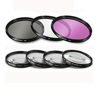 55mm 7PC Filter Set for Sony Alpha a7 Series Camera with 28-70mm Lens, a6600 With 18-135mm Lens - Includes 3 PC Filter Kit (UV-CPL-FLD) and 4PC Close Up Filter Set (+1+2+4+10)