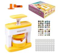 55mm Badge Maker Machine，Badge Making Kit for Kids with 48 Patterns and 48 Button Parts，Pin Maker,Circle Cutter，Kids Button Maker Machine，Badge Punch Press Kit,Fun DIY Badge Maker for Kids Party Gifts