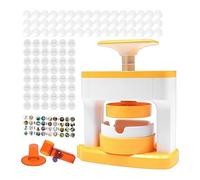 55mm Button Maker Machine, Complete Pin Badge Maker Kit, Installation-Free Professional Press, Includes Circle Cutter & 48 Blank Badges, Easy-Press Ergonomic Handle, DIY Craft Gift For Kids & Events