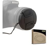 55mm Center Pinch Snap-on Front Lens Cap Suitable for Nikon/for sony/for Canon/for Pentax/for Samsung Camera,With Anti-lost Rope