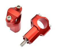 55mm CNC Handlebar Riser Bar Clamp Mount Compatible With Motorcycles For Improved Riding Position And Comfort(Red)