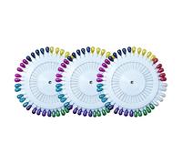 55mm Colourful Pear Shaped Pearl Head Pins - Sewing Scarf Hijab Pearlized Straight Pins Large for Sewing & Quilting Projects Fabric Cover Loose Pins for Dressmaking DIY Art Craft Decoration, Pack of 3