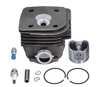 55MM Cylinder Piston Kit High Performance Professional Grade Replacement Part for 385 390 Chainsaw and Jonsered 2186 2188 Nikasil Models Durable Iron Aluminum Construction