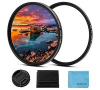 55mm Filter Kit,Fotover 55mm Universal UV CPL Filter Set UV protection Filter Circular Polarizing Filter with Centre Pinch Lens cap for Canon Nikon Sony Pentax Olympus Fuji Camera