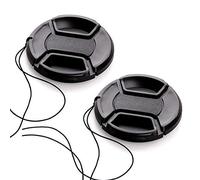 55mm Lens Cover Cap Compatible for Nikon D3500 D5600 with AF-P 18-55mm, for Canon M50 Mark II with EF-M 11-22mm Lens, 18-150mm Lens (2 Pack)