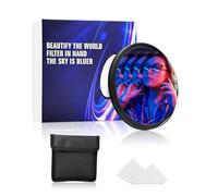 55mm Linear Glass Prism Filter, Special Effects Filter with Foreground Blur & Repetitive Image Effects Optical Glass Camera Filters Accessory for DSLR/Mirrorless Camera Lens