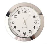 55mm Round Quartz Clocks Insert Classic Craft Clock Movement Round Clock Head Inlaid With Arabic/Roman Numerals DIY Clock Movement (silver Arabic)