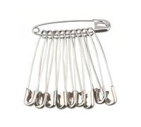 55mm Safety Pins, Pack of 50, Nickel Plated, Clothes Arts Crafts Sewing Hemming Textile Fabric
