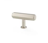 55mm Satin Nickel Hexagon Cabinet Pull Grey Kitchen Cupboard Door Drawer Handle Knob Wardrobe Furniture Replacement