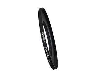 55mm to 82mm Step-Up Lens Adapter Ring For Filters, Made Of CNC Machined space aluminum With Matte Black Electroplated Finish,Compatible All 55mm Camera Lenses &82mm UV CPL Filter Accessory