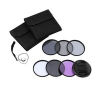 55mm UV+CPL+FLD+ND(ND2 ND4 ND8) Photography Filter Kit Set Ultraviolet Circular-Polarizing Fluorescent Neutral Density Filter for Nikon Canon Sony Pentax DSLRs