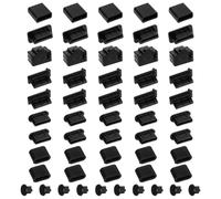 55Pcs 7 Types USB Port Caps Silicone USB Port Cover Protector Dust Plug Type-C Dust Stopper Anti Dust Cover Plugs Cap for USB A, Micro USB, HDMI, 3.5mm Headphone, Type C Female and Male Ports