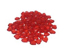 - 55pcs Acrylic Crystal Hearts, Valentine Decor Gems, Sparkling Table Scatter Accents | Display Cabinet Decoration, Romantic Wedding Artwork Birthday Party Favors Vase Filler