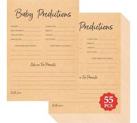 55PCS Baby Predictions and Advice Cards, Double Sided Baby Shower Decorations Cards Wishes to Baby for Parents