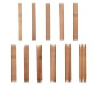 55Pcs Bamboo Knitting Needles Set Double Pointed Knitting Needles 11 Sizes from 2.0mm-5.0mm, 5.1In Length, Great for Socks, Gloves, Hats and Scarfs