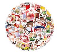 55PCS Captain Underpants Stickers for Laptop Water Bottle Luggage Snowboard Bicycle Skateboard Decal for Kids Teens Adult Stickers