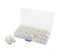 55PCS CH-2 Quick Connect Terminal Block 220V 6A Electrical Connector for Wire Branching, Parallel Wiring, and Automotive Projects