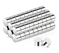 55Pcs Fridge Magnets, Small Fridge Neodymium Magnets Crafts Magnets for Muti-Use, Mini Round Magnets Rare Earth Magnet s for White Board, Cylinder Magnet s for Refrigerator, DIY, Office, 5x3mm