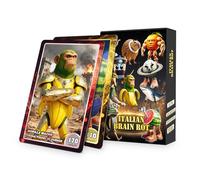 55pcs Italian Brainrot Cards,Funny Brainrot Cards Rot Collection,Brainrot-Gifts,Featuring Characters Liketralalero Tralala &Ballerina Cappuccina,Famous Fantasy Bizzare Animals Fun Illustrations