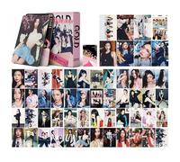 55pcs Itzy Photocards New Album Gold Cards Mini Merch Photo Cards Itzy Pink Style Poster Cards for Fans