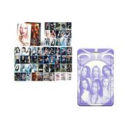 55PCS Kats-eye Photocards with Card Holder Set for Fans Girls Kpop Gift E | Lomo Cards with Card Case Fans Gift for Boys Girls Home Party Decor Kpop Merch Perfect for Displaying