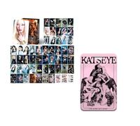 55PCS Kats-eye Photocards with Card Holder Set for Fans Girls Kpop Gift H | Lomo Cards with Card Case Fans Gift for Boys Girls Home Party Decor Kpop Merch Perfect for Displaying
