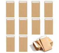 55PCS Small Brown Envelopes, 100x60mm Seed Envelopes, Self Adhesive Kraft Paper Coin Envelopes, Kraft Money Envelopes for Coins, Keys, Small Parts, Check, Cards, Money, Beads
