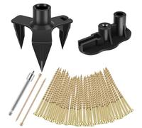 55Pcs Squeaky Floor Repair Kit Steel Eliminates Floor Squeak Screws Kit with 5 Auxiliary Tools and 50 Screws for Carpeted Floors Hardwood Floors